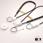 Peugeot 206 CC 2D T16 2000-2008 2-Kapı Coupe Cabrio 9221Y3 İçin Ön Sol Cam Kriko Tamir Seti thumbnail 4