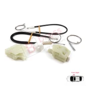 BMW 1 E87 2003-2012 5-Kapı Hatchback 51337138466 İçin Ön Sağ Cam Kriko Tamir Seti thumbnail 5