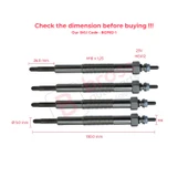 Mitsubishi Canter Rosa 4D30 İçin 4 Adet Isıtma Buji 23 V ME017009 thumbnail 4