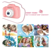 Ozmik CMR9 PLUS  Mini 1080p Hd Çocuk Kamera Dijital Fotoğraf Makinesi 2.0 Inç Ekran 13Mp 2025 PEMBE - 4