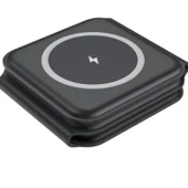 Ozmik 3'ü 1 arada MegaSafe Uyumlu Katlanabilir Manyetik Kablosuz Şarj Cihazı Pedi Hepsi Bir Arada thumbnail 7