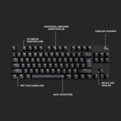Logitech G413 TKL Kablolu Mekanik Oyuncu Klavyesi 920-010564 thumbnail 8