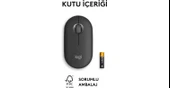 Logitech M350s Pebble 2 Bluetooth Kablosuz Sessiz Kompakt Mouse - Siyah thumbnail 9