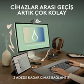 Logitech M350s Pebble 2 Bluetooth Kablosuz Sessiz Kompakt Mouse - Beyaz thumbnail 3