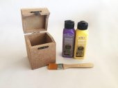 Ahşap Mini Boncuk Kutusu+Akrilik Boya+Fırça Seti 2 thumbnail 1