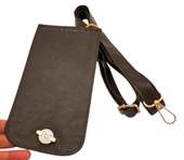 Çanta Aksesuar Koyu Kahve Renk Button Model  Çanta Yapım Seti Light Gold Metalli thumbnail 3