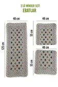 Oto Koltuk Kilim 3 Parça Set Terletmez Jüt İplik Universal Minder - 5