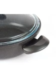 3 Parça Granit Tencere Tava Seti - Gri - 26 cm - 4