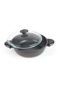 3 Parça Granit Tencere Tava Seti - Gri - 26 cm - 8