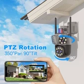Mpia Orino 4 Lens 10X Zoom 8MP  360° Görüş Hareketli  Waterproof Gece Görüş Sesli Görüşme Akıllı Kamera  - 5