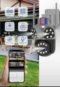 Mpia Orino 4 Lens 10X Zoom 8MP  360° Görüş Hareketli  Waterproof Gece Görüş Sesli Görüşme Akıllı Kamera  - 11