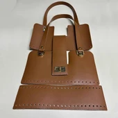 Asma Köprü Model Deri Çanta Seti Çok Parçalı - 4