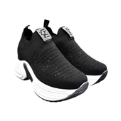 Aybaak 5006 Triko Taşlı Dolgu Topuk Kadın Ayakkabı Sneaker - 5