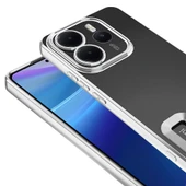 Xiaomi Redmi Note 14 4G Kılıf Logo Gösteren Parlak Kenarlı Kamera Lens Korumalı Şeffaf Omega Silikon Kapak thumbnail 10