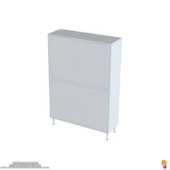 Modilayn İLKİM 95x138x32,5 cm Ekstra Düzen İçin Kullanışlı 4 Kapak 4 Bölmeli Banyo Mutfak Dolabı - 6