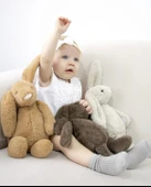 Babyjem Uyku Arkadaşım Oturabilen Tavşan 30 Cm 730 Vizon - 2