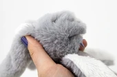 Nessiworld   Tutmalı Peluş Mini Tavşan 842 Gri thumbnail 4