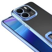 Xiaomi Redmi Note 14 4G Kılıf Logo Gösteren Parlak Kenarlı Kamera Lens Korumalı Şeffaf Omega Silikon Kapak thumbnail 7