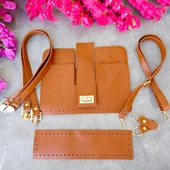 Asma Köprü Model Deri Çanta Seti Çok Parçalı - 1