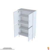 Modilayn İLKİM 85x138x32,5 cm Ekstra Düzen İçin Kullanışlı 4 Kapak 4 Bölmeli Banyo Mutfak Dolabı thumbnail 7