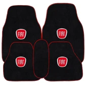 Fiat Tipo Tempra uyumlu 5 Parça Nakışlı Siyah Araç Oto Halı Paspas thumbnail 2