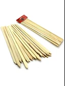 Bambu Adana Kebap Şişi Ahşap 25 Adet Yassı Çöp Şiş Kebap Şişi 30 cm - 1
