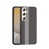 Galaxy S24 Kılıf M-safe Şarj Özellikli Karbon Fiber Görünümlü Gros Kılıf thumbnail 4