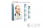 Gıpta Atatürk A4 Karton Kapak 80 Yaprak Çizgili Spiralli Defter - 1
