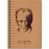 Keskin Color Funky Atatürk 16.5x22.5cm Sert Kapak 100 Yaprak Çizgili Spiralli Defter - 3