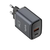 Gritty GAN 67W Notebook Şarjlı 2 Portlu USB-A Type-C PD Hızlı Şarj Adaptörü Siyah (GC-U67) - 1