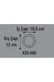 10 Adet Global K2 KDL400 6W 6500K Beyaz Smd Yuvarlak Slim Led Panel - 2