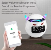 Mini Bluetooth Hoparlör & Alarm Saati | HD Mikrofonlu, Bas Destekli TF Kart Müzik Çalar - 2