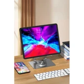 Ozmik Tablet&Telefon Standı 360 Dönebilen Yükseklik Ayarlı Metal Tablet Tutucu Yükseltici Stand - 2