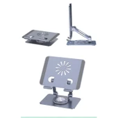 Ozmik Tablet&Telefon Standı 360 Dönebilen Yükseklik Ayarlı Metal Tablet Tutucu Yükseltici Stand - 5