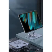Ozmik Tablet&Telefon Standı 360 Dönebilen Yükseklik Ayarlı Metal Tablet Tutucu Yükseltici Stand - 4