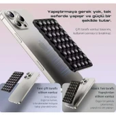 Ozmik ÇİFT TARAFLI, Silikon Vantuzlu Telefon Tutucu Tüm Cep Telefonu Modellerine Uygun Sök Tak - 5