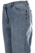 Seleste Taş Detaylı Midi Jean Pantolon - Günlük Şıklık thumbnail 3