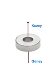 ROBİZ 4 Adet 10mm x 3mm Yuvarlak 3mm Havşa Delikli Mıknatıs Disk Neodyum Buzdolabı Ofis Yazı Not Tahtası - 5