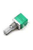 ROBİZ 5 Pin 10kohm Potansiyometre B10K Anahtarlı Pot Tırtıklı 15mm Döner Ayarlanabilir Direnç Ses - 3
