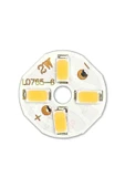ROBİZ 5730 6V 2W 20mm Beyaz 4 Ledli Modül  Aluminyum Pcb Lamba Aydınlatma Işık thumbnail 1