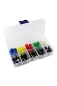 ROBİZ Kutulu 12x12mm 25 Adet Başlıklı Tact Buton Set 4 Pin 5 Renk Dokunmatik Anlık Basmalı Düğme thumbnail 5