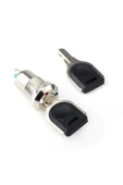 ROBİZ 12mm Metal 2 Pin Anahtar Kontrollü Buton  Panel Montaj ON OFF 1A AC 250V Güvenlik Kilit Elektronik - 6