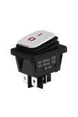 ROBİZ 30a 250v On-off Anahtar Yüksek Akım Kcd4 4 Pin Buton Ip67 Su Geçirmez Led Işıklı Rocker Switch thumbnail 2