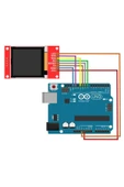 ARS Robotechnicals 1.8 Inch Lcd Tft Modül Qvga 128x160 Pixel 1.8” 8 Pin Spı Seri Ekran Sd Kart Soketi St7735 Arduino thumbnail 8