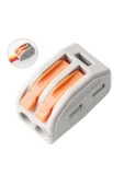 ROBİZ 2li Kolay Kablo Tel Birleştirici Konnektör Vidasız Klemens 250v 32a 1mm/4mm Elektrik Kablo Bağlantı thumbnail 2