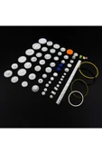 ROBİZ 60 Parça Plastik Dişli Seti Oyuncak Robot Araba Gear Dıy Kremayer Çark Kasnak Lastik Sonsuz Dişli thumbnail 4