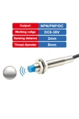 ROBİZ LJ8A3-2-Z/BX Endüktif 2mm Metal Algılayıcı Sensör NPN NO Temassız Proximity 3 Telli DC 6V-36V thumbnail 2