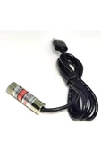 ROBİZ Usb Kablolu 5mW 650nm Nokta Çizgi Lazer Modül  1 Metre Kablo Lens ile Odak Ayarlı 12mm Çap - 7