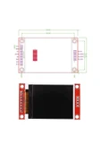 ARS Robotechnicals 1.8 Inch Lcd Tft Modül Qvga 128x160 Pixel 1.8” 8 Pin Spı Seri Ekran Sd Kart Soketi St7735 Arduino thumbnail 6
