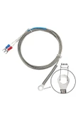 ROBİZ K Type Thermocouple 1 Metre Montaj Delikli Sıcaklık Isı Sensörü 0C / 800C Paslanmaz Çelik Prob K Tip thumbnail 2